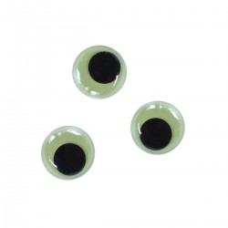 RUCHOME OCZY FOSFORYZUJĄCE 20MM 10 SZT. - OZDOBA