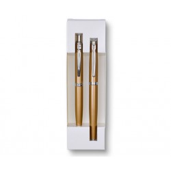 Zestaw pióro wieczne + długopis złoty Zenith - Omega 60 elegance gold