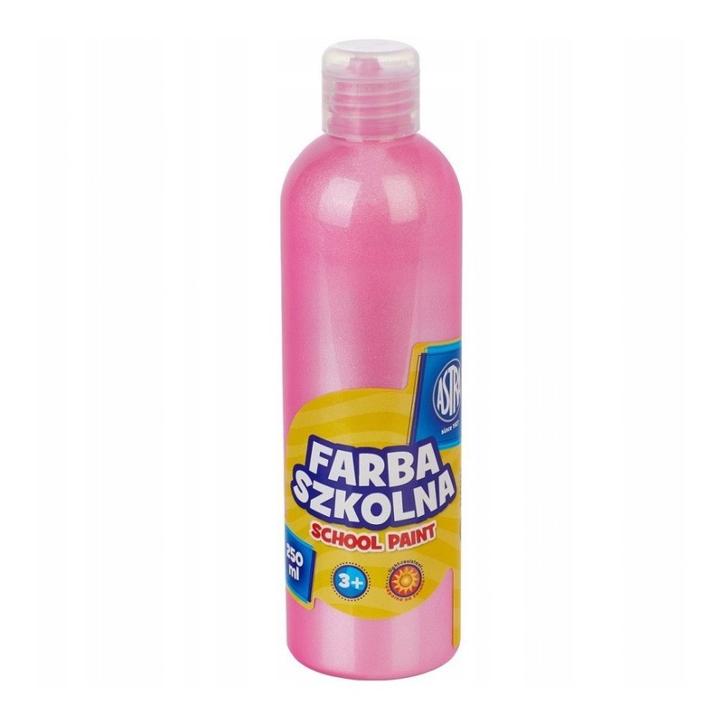 Farba szkolna różowa perłowa 250 ml Astra