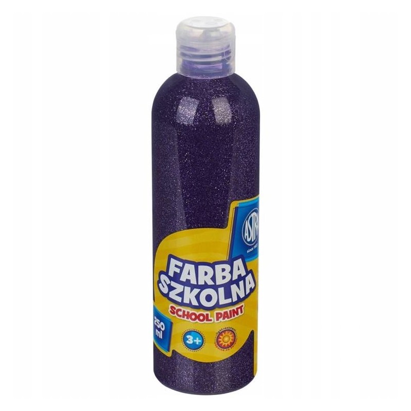 Farba szkolna fioletowa brokatowa 250 ml Astra