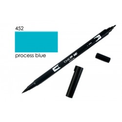 Flamaster dwustronny 452 Tombow Brush Pen process blue