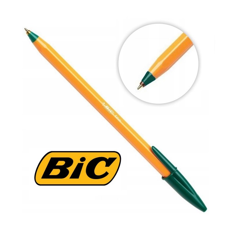 Długopis BIC orange zielony fine jednorazowy 0,8mm