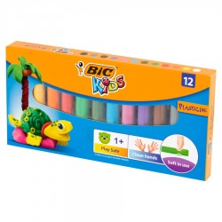 Plastelina dla dzieci 1+ 12 kolorów bezpieczna BIC plasticine