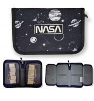 Piórnik szkolny bez wyposażenia dwuklapkowy Nasa St.Right - Nowość 2022
