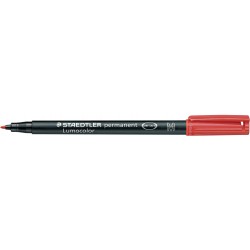 Foliopis Lumocolor marker permanentny czerwony M Staedtler