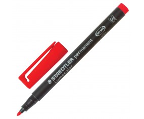 Foliopis Lumocolor marker permanentny czerwony M Staedtler