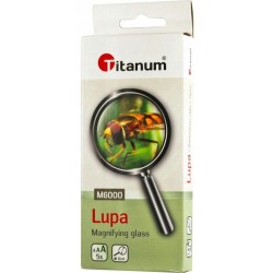 Lupa szkolna szkło powiększające 5 razy 6 cm Titanum