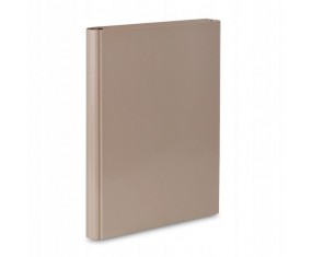 Teczka skrzydłowa A4 z rzepem twarda beżowa