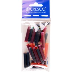 Naboje do pióra wiecznego kolorowe mix 25 sztuk Cresco