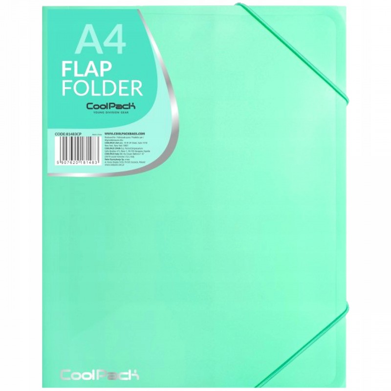 COOLPACK PASTEL TECZKA NA GUMKĘ A4 - MIĘTOWA