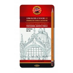 Zestaw ołówków grafitowych 12 sztuk 5B-5H Koh-I-Noor