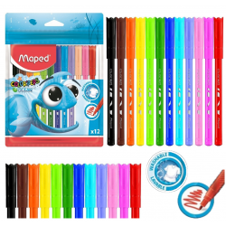 Pisaki flamastry 12 kolorów Maped ColorPeps Ocean zmywalne