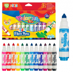 Flamastry mazaki dla dzieci 12 kolorów MINI Baby Line zmywalne Colorino