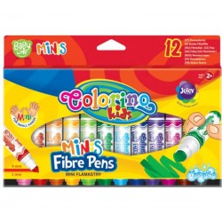 Flamastry mazaki dla dzieci 12 kolorów MINI Baby Line zmywalne Colorino