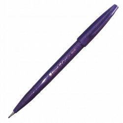 PENTEL PISAK PĘDZELKOWY KALIGRAFIA BRUSH SIGN PEN FIOLETOWY