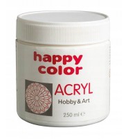 Farba akrylowa biała 250 ml biel tytanowa akryl Happy Color