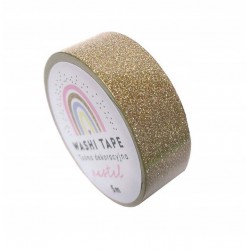 Taśmy dekoracyjne washi tape zestaw 8 szt. pastel brokat Interdruk