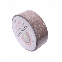 Taśmy dekoracyjne washi tape zestaw 8 szt. pastel brokat Interdruk