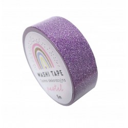 Taśmy dekoracyjne washi tape zestaw 8 szt. pastel brokat Interdruk
