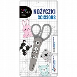 Nożyczki szkolne z figurką w etui zwierzaki pastel mix Kidea