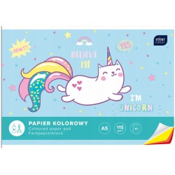 Zeszyt papierów kolorowych wycinanka A5 10k 115g Interdruk