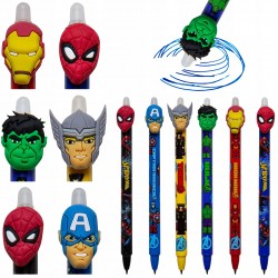 Zestaw 6x długopis zmazywalny Spiderman Avengers