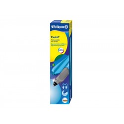 Pióro kulkowe Pelikan Twist + naboje Frosted Blue prawo/leworęczne