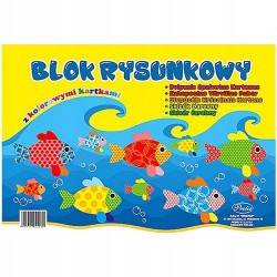 Blok rysunkowy kolorowy A4 20 ark. 80g/m Protos