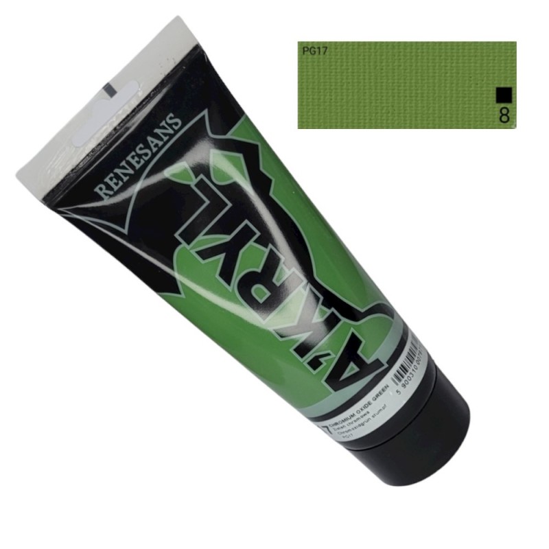 Farba akrylowa 200ml RENESANS zieleń chromowa nr 17