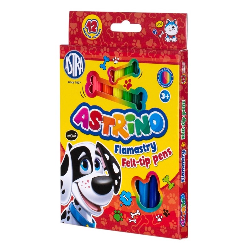 FLAMASTRY 12 KOLORÓW ASTRA ASTRINO MAZAKI PISAKI