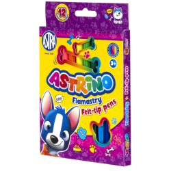 FLAMASTRY 12 KOLORÓW ASTRA ASTRINO MAZAKI PISAKI