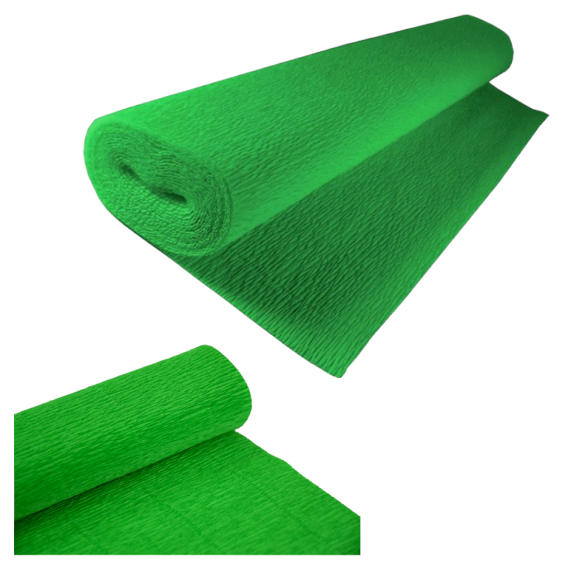 Krepina włoska bibuła zielona 180g 50x250 cm zieleń
