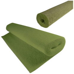 Krepina włoska bibuła oliwka 180g 50x250 cm zielony