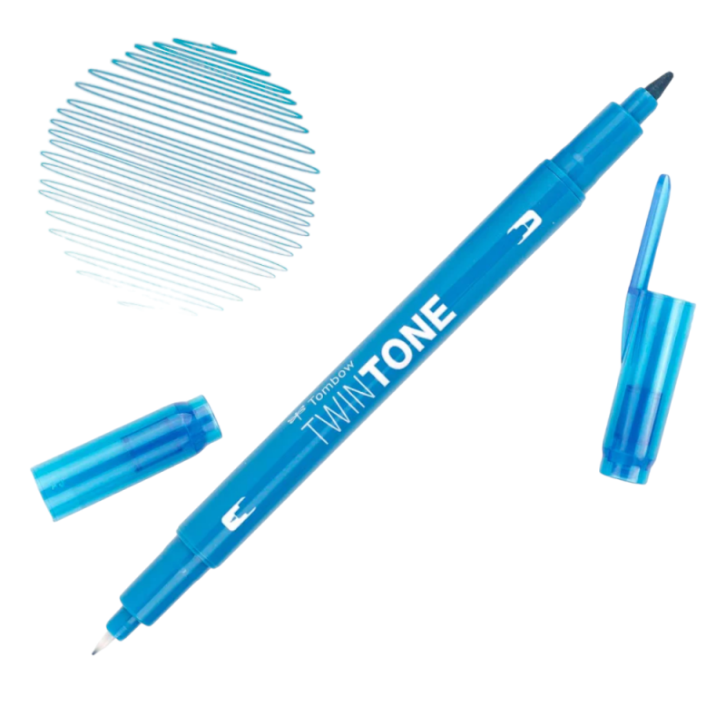 Marker TOMBOW dwustronny BRUSH PEN TwinTone turquoise blue turkusowy