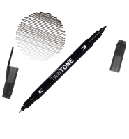 Marker TOMBOW dwustronny BRUSH PEN TwinTone black czarny