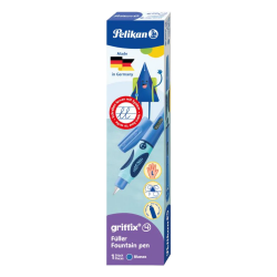 Pióro wieczne dla dzieci do nauki pisania dla leworęcznych Pelikan Griffix niebieskie Bluesea