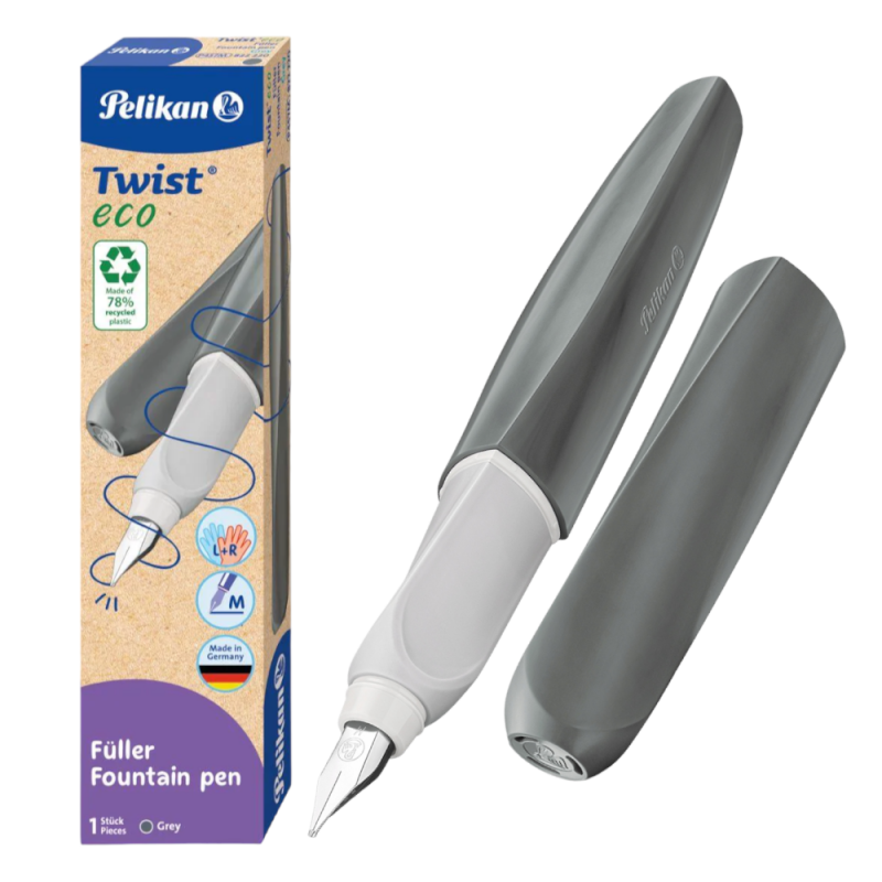 Pióro wieczne szkolne PELIKAN TWIST Eco szare grey + nabój