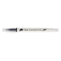 PENTEL pisak pędzelkowy BRUSH SIGN PEN TWIN dwustronny do kaligrafii czarny