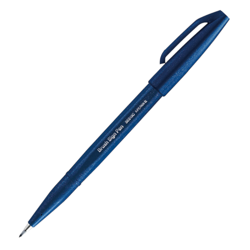 Brush Sign Pen PENTEL pisak pędzelkowy do kaligrafii granatowy
