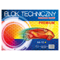 Blok techniczny kolorowy A3 PREMIUM 10 arkuszy 170g/m Protos