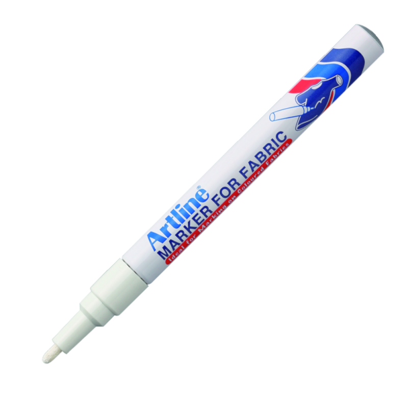 Marker do ubrań tkanin biały mazak TOMA Artline