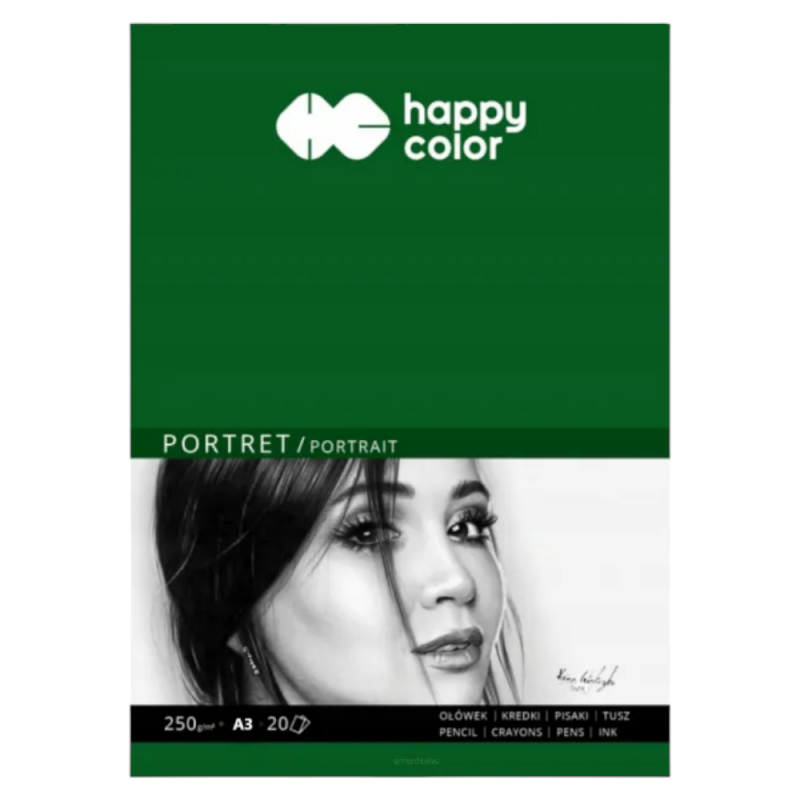Szkicownik A3 blok artystyczny do rysowania portretów 250g Happy Color