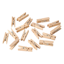 Klamerki drewniane spinacze mini małe ozdobne 25 szt. 3x25mm Titanum