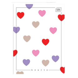 Zeszyt A4 kratka 80 kartek Hearts UV Interdruk - zeszyty szkolne