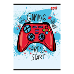 Zeszyt szkolny w kratkę A5 16k chłopięcy Gamepad UniPap