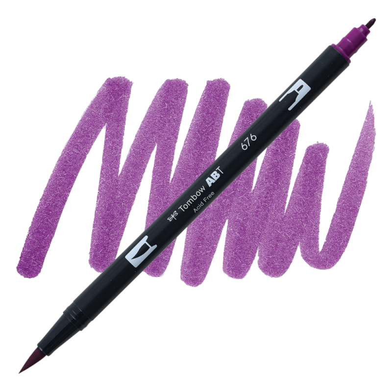 Brush Pen Tombow ABT 676 pisak dwustronny pędzelkowy royal purple