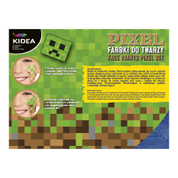 Farby do malowania twarzy dla dzieci farbki MINECRAFT dla chłopca Kidea