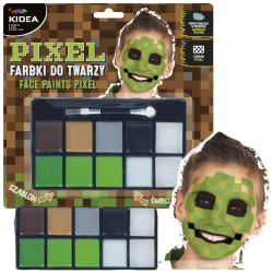 Farby do malowania twarzy dla dzieci farbki MINECRAFT dla chłopca Kidea