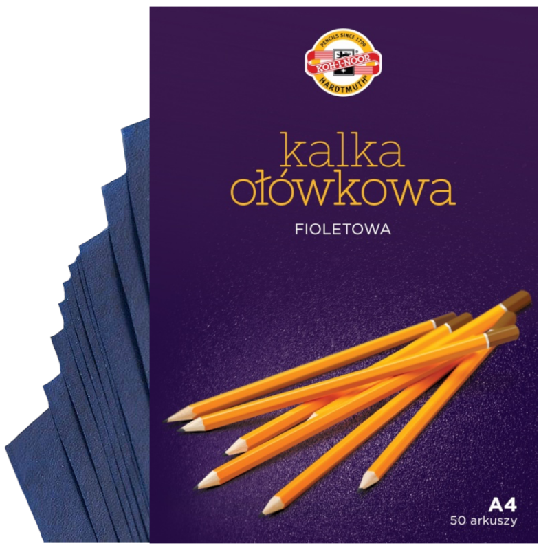 Kalka ołówkowa kopiująca A4 fioletowa 25 arkuszy KOH-I-NOOR