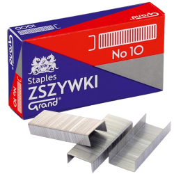 Zszywki nr 10 GRAND 1000 szt. małe srebrne